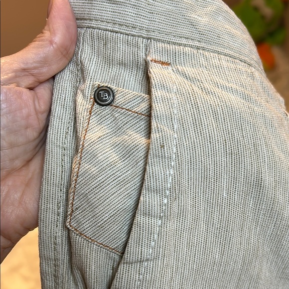 TOMMY BAHAMAS Men's Tan bermudas cotton linen blend size 38 - Picture 3 of 13